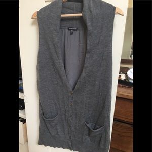 Eileen Fisher Grey Cardigan Vest size L